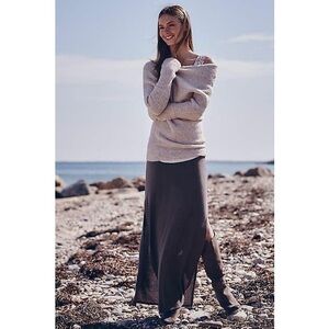 Anthropologie Off-the-Shoulder Sweater in Cream